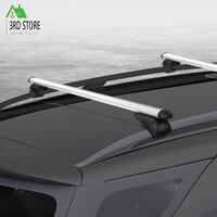 Universal Car Roof Rack Cross Bars Aluminium Silver Adjustable 120cm Racks