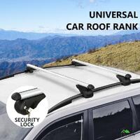 Universal Car Roof Rack Cross Bars Aluminium Silver Adjustable 136cm Car 90kgs