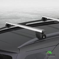 Universal Car Roof Rack Aluminium Cross Bars Adjustable 135cm Silver Upgraded