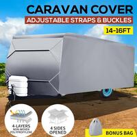 RETURNs 14-16FT Caravan Cover Campervan Van 4 Layer Heavy Duty UV Carry bag Top Covers