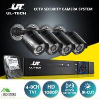 RETURNs UL-Tech CCTV Security System 2TB 8CH DVR 1080P 4 Camera Sets