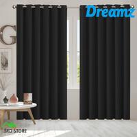 2X Dreamz Blockout Curtains Blackout Window Curtain Draperies Eyelet 240x230cm