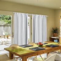 2 Pcs 180x230cm Blockout Curtains with 3 Layers With Gauze in Grey Colour