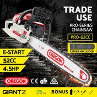 RETURNs Giantz Petrol Chainsaw Commercial 52cc E-Start 20 Bar Pruning Chain Saw