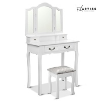 Artiss Dressing Table Stool Mirrors Jewellery Cabinet Drawers Tables Organizer