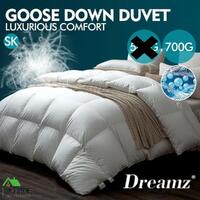 DreamZ Goose Down Quilt 700GSM Duvet Doona Quilts Winter All Season Super King