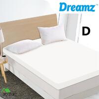 DreamZ 7cm Thickness Memory Foam Mattress Topper w/ Polyester Underlay Double