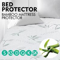 DreamZ Fully Fitted Waterproof Mattress Protector with Bamboo Fibre Cover in Single Size