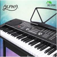Alpha 61 Keys Digital Piano Keyboard Electronic Electric Keyboards Black