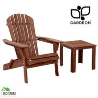 Gardeon Outdoor Furniture Beach Chairs Table Chair Lounge Wooden Patio Garden