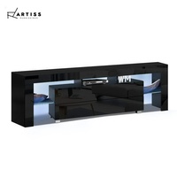 RETURNs Artiss TV Cabinet Entertainment Unit Stand RGB LED High Gloss 2 Drawers 160cm