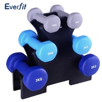 Everfit Dumbbell Weights Rack Set 6 Hand 12kg Exercise Fitness Gym Dumbells