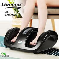 Livemor Foot Massager Massagers Shiatsu Electric Kneading Remote Black