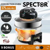Air Fryer Oil Free Convection Oven 17L Airfryer Kitchen Healthy Cooker Black