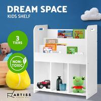 Artiss Kids Bookshelf Children Bookcase Display Cabinet 3 Tiers