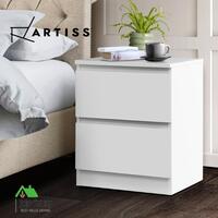 Artiss Bedside Tables Drawers Side Table Bedroom Furniture Nightstand White Lamp