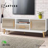 Artiss TV Cabinet Entertainment Unit Stand Storage Drawer White Wooden 120cm