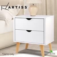 Artiss Bedside Tables Drawers Side Table White Nightstand Storage Cabinet Unit