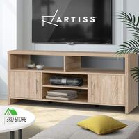 Artiss TV Cabinet Entertainment Unit Stand Storage Shelf Sideboard Oak