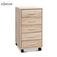Artiss 5 Drawer Filing Cabinet Storage Drawers Wood Study Office School File