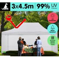 3x4.5m Premium Pop Up Outdoor Gazebo Folding Tent Market Party Marquee White