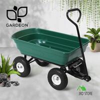 Gardeon Dump Garden Cart 270kg Tipping Bed Trolley Wagon Wheelbarrow Pull 75L
