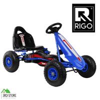 RETURNs Rigo Kids Pedal Powered Go Kart Ride On Toy Children Bike Racing Cart Car Blue