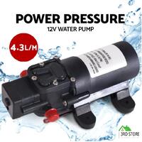 Water Pump 12V Pressure Shower Pump Caravan Camping Boat Car Garden 4.3LPM