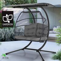 Gardeon Outdoor Furniture Lounge Hanging Swing Chair Egg Hammock Stand Rattan GY