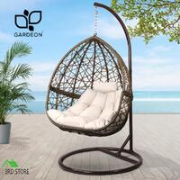 Gardeon Outdoor Furniture Lounge Swing Chair Egg Hammock Wicker 1 Person Stand