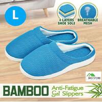 Summer Women Men Bamboo Gel Slippers Anti-fatigue Comfortable Shoes Size Large