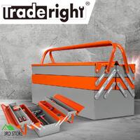 Traderight Tool Box Storage Cantilever 5 Tray Folding Lockable Organiser Parts