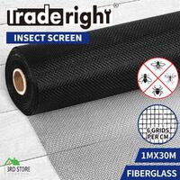 Traderight Insect Screen Flyscreen Doors Window Fly Net Mesh Fiberglass Roll 30M