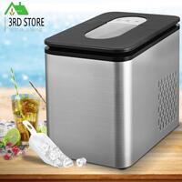 Ice Maker 12KG Portable 2.2L Ice Makers Cube Tray Bar Home Countertop Silver