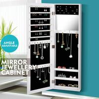 Levede Mirror Jewellery Cabinet Makeup Storage Jewelry Organiser Box Tall