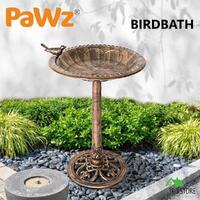 PaWz Ornamental Outdoor Garden Antique Bird Bath Feeder Feeding Food Station