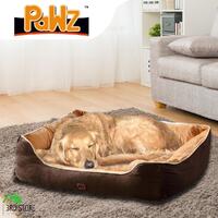 PawZ Deluxe Soft Pet Bed Mattress with Removable Cover Size XXL Brown 100x80cm
