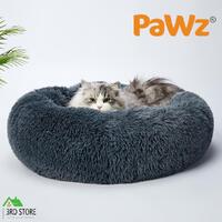 PaWz Pet Bed Dog Cat Calming Warm Soft Cushion Mattress Plush Comfy Dark Grey