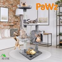 PaWz Cat Trees Scratching Post Tower Scratcher House Furniture Tree 110cm Grey