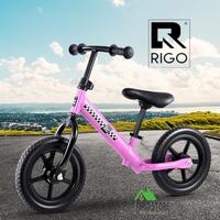 Rigo Kids Balance Bike Ride On Toys Push Bicycle Wheels Toddler 12" Bikes Pink