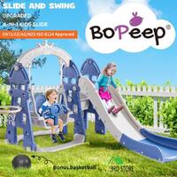 BoPeep Kids Slide Swing Basketball Ring Hoop Activity Center Toddlers Play Set