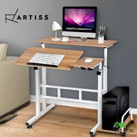 Artiss Laptop Table Laptop Desk Portable Mobile Sit Stand Height Adjustable Desk