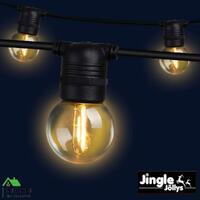 Jingle Jollys 41m LED Festoon String Lights Kit Wedding Party Waterproof Outdoor