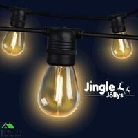 Jingle Jollys 77m LED Festoon String Lights 80 Bulbs Kits Wedding Party Christmas S14