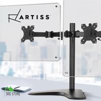 Artiss Monitor Stand Arm Dual HD LED TV Freestanding Mount Holder 2 Arm Display