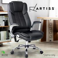 Artiss 8 Point Massage Office Chairs Computer Desk Chairs Armrests Black