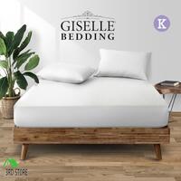 Giselle Bedding Water-resistant Mattress Protector Bamboo Fibre Fitted KING