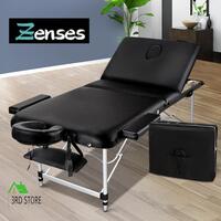 Zenses Massage Table 70cm Portable 3 Fold Aluminium Therapy Beauty Waxing Bed