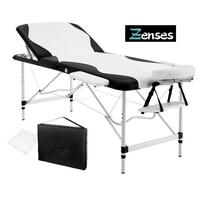 Zenses Massage Table 75CM Portable Aluminium 3 Fold Massage Beds Beauty Waxing