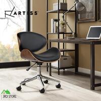 Artiss Executive Wooden Office Chair Home PU Leather Computer Chairs Seating